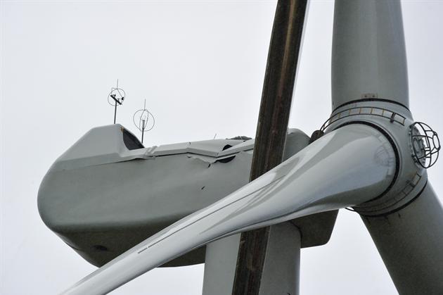 Dent in the wind turbine