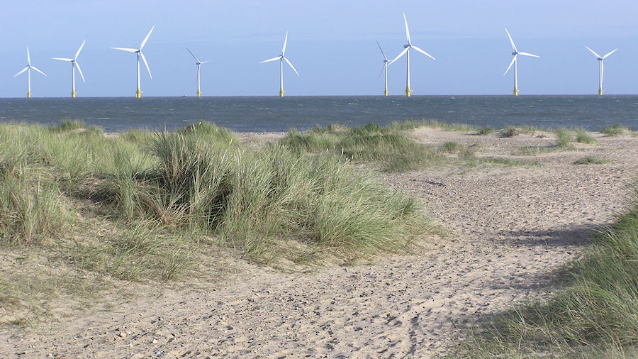 Wind turbines at Great Yarmouth