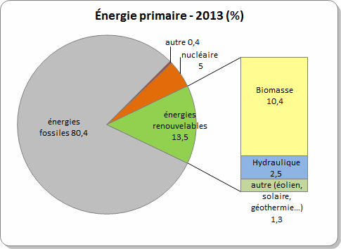 Énergie primaire - 2013 (%)